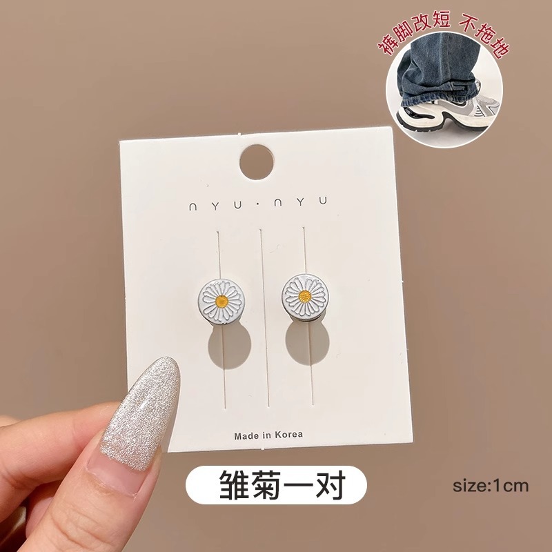 Pantalones piernas demasiado largas invisibles corto artefacto pie de pantalón anti-raspazo de ajuste de la hebilla de cierre sin costura fijación de la hebilla de borde