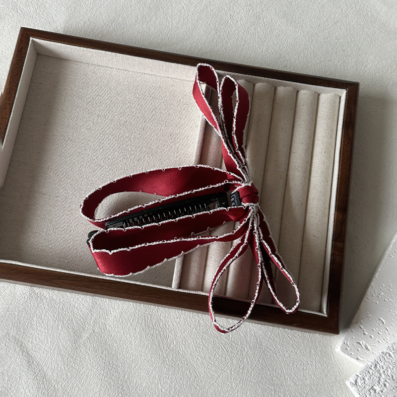 38g Weight Hair Clip Hair Accessories Type 1 Piece Quantity Casual, Holiday, Daily Occasion Cloth Material Bow Knot Pattern All Seasons Season Women's Gender Elegant, Sweet Style Elegant Sweet Women's Bow Knot Cloth Hair Clip 7