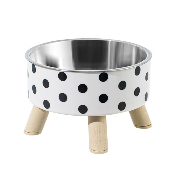 Wave-dot stainless steel bowl