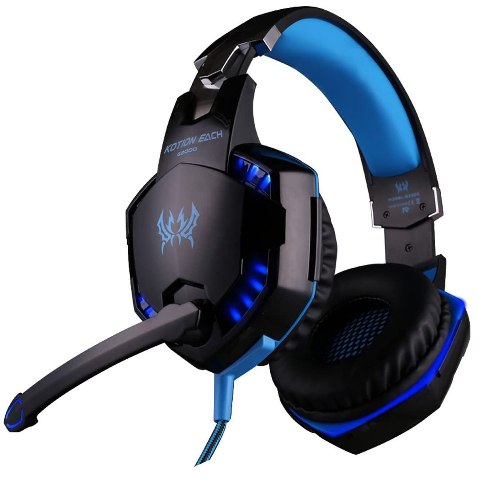 Yinzhuo G2000 illuminated stereo wired computer headset, gaming headset for PS5.