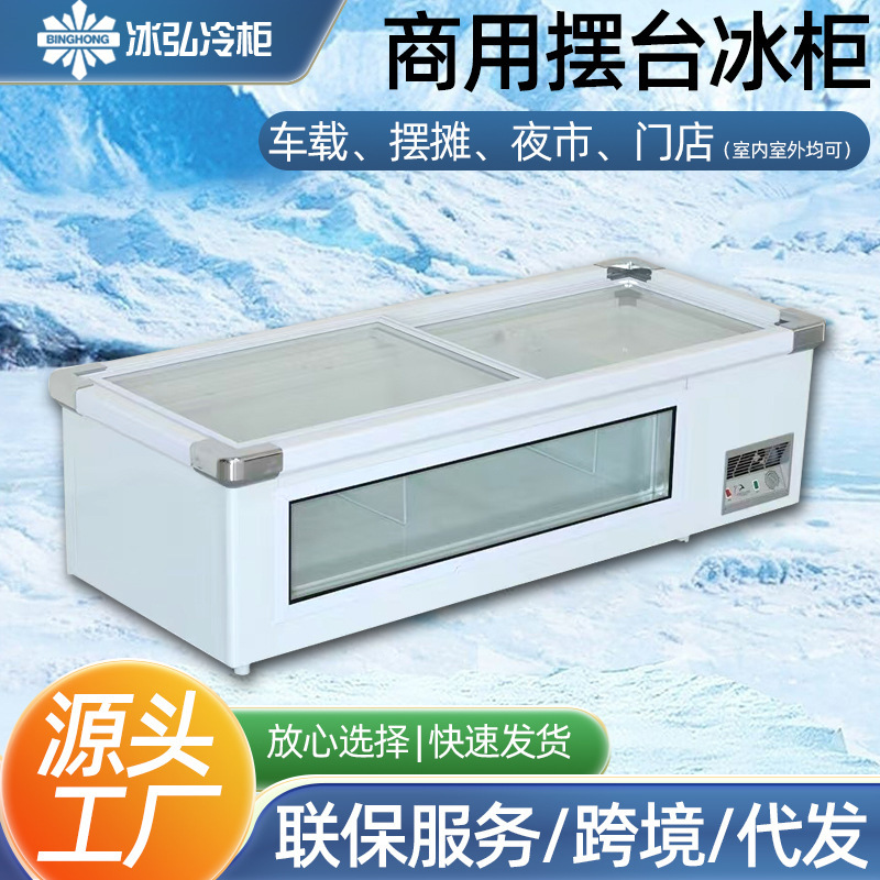 Stall Freezer Indoor and Outdoor Barbecue Night Market Snack Fried Skewers Small Countertop Display Refrigerator Street Stall Freezer Stall Freezer Indoor and Outdoor Barbecue Night Market Snack Fried Skewers Small Countertop Display Refrigerator Street Stall Freezer