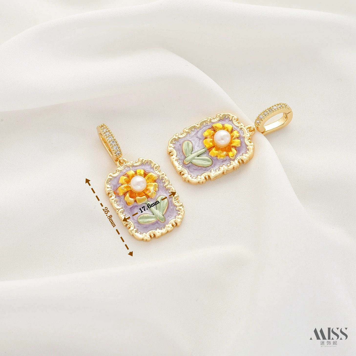 Мод pendant из органического жемчуга, свитер, аксессуар, ручная роспись, цветочная, китайский стиль, стиль высокого качества