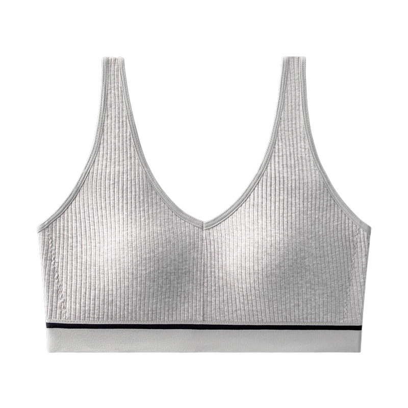 Transfronterizos deportivos de algodón puro, ropa interior de espalda hermosa, sujetador transpirable simple que absorbe el sudor, ropa interior de espalda hermosa, ropa interior de pecho.
