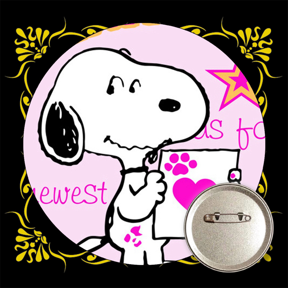 Snoopy bar transfronterizo insignia broche de estaño metal medallas conmemorativas anime periferia al por mayor