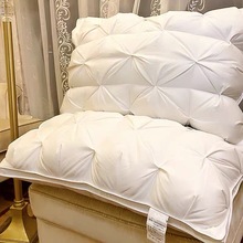 厂家直销五星级酒店扭花纤维枕枕头枕芯宾馆家用单人护颈批发代发