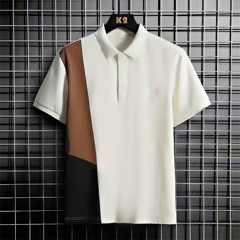 Camiseta de polo grande de manga corta para hombres de verano nueva tendencia japonesa casual suelta aumento de peso camiseta de media manga para hombres