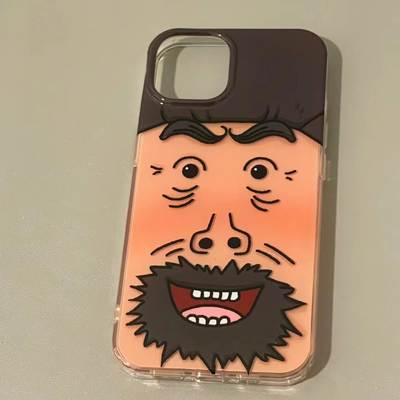 Grandpa Niu straight edge iPhone15/14promax Apple phone case 13/12/11pro soft case xr/xs/8p