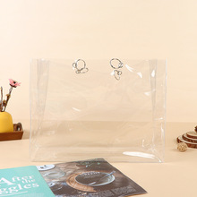 pvc手提袋定制透明保护套防尘收纳袋diy痛包防脏防水托特包批发
