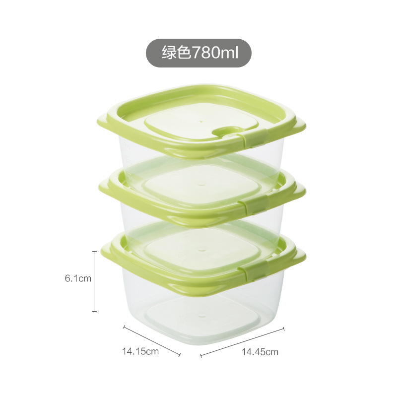 Camellia con cubierta caja de almacenamiento de refrigerador caja de congelación de alimentos rectangular cocina caja de almacenamiento de plástico fresco