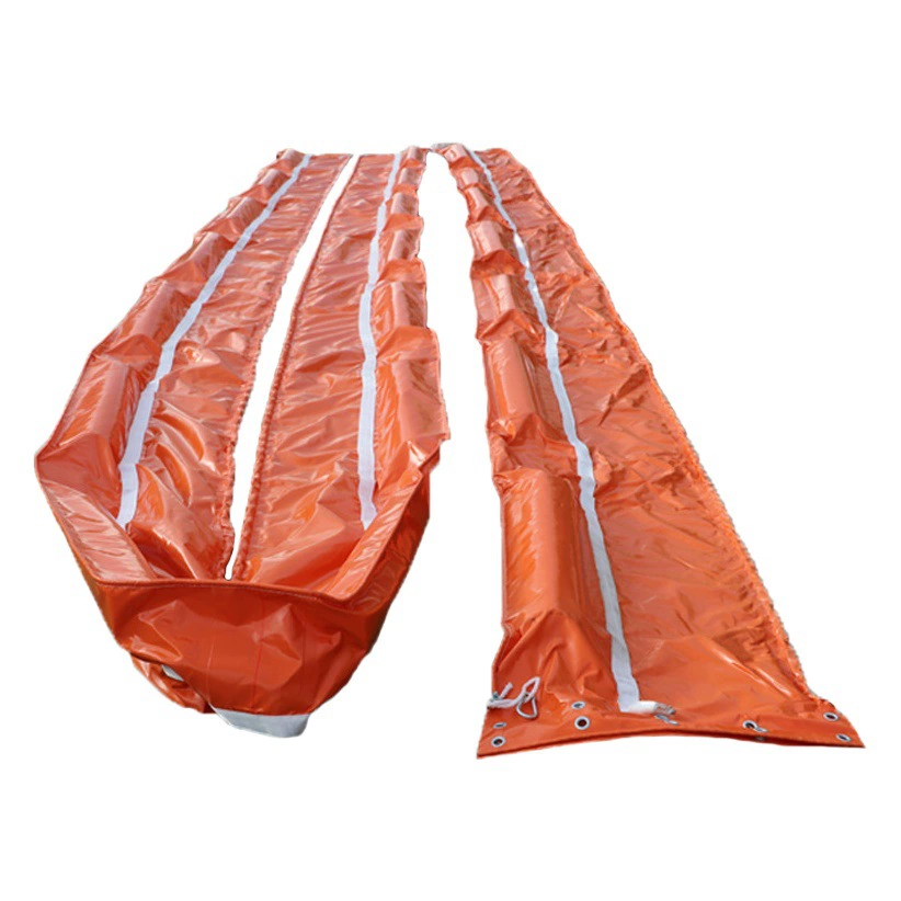 Барьер для ликвидации нефтяных разливов из ПВХ, плавучий барьер для экстренного контроля нефтепродуктов на море, экологический барьер для водной поверхности, защитный экран от загрязнений