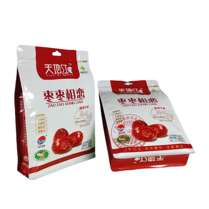 新疆特产红枣核桃包装 食品塑料包装袋八边封袋密封工厂印刷