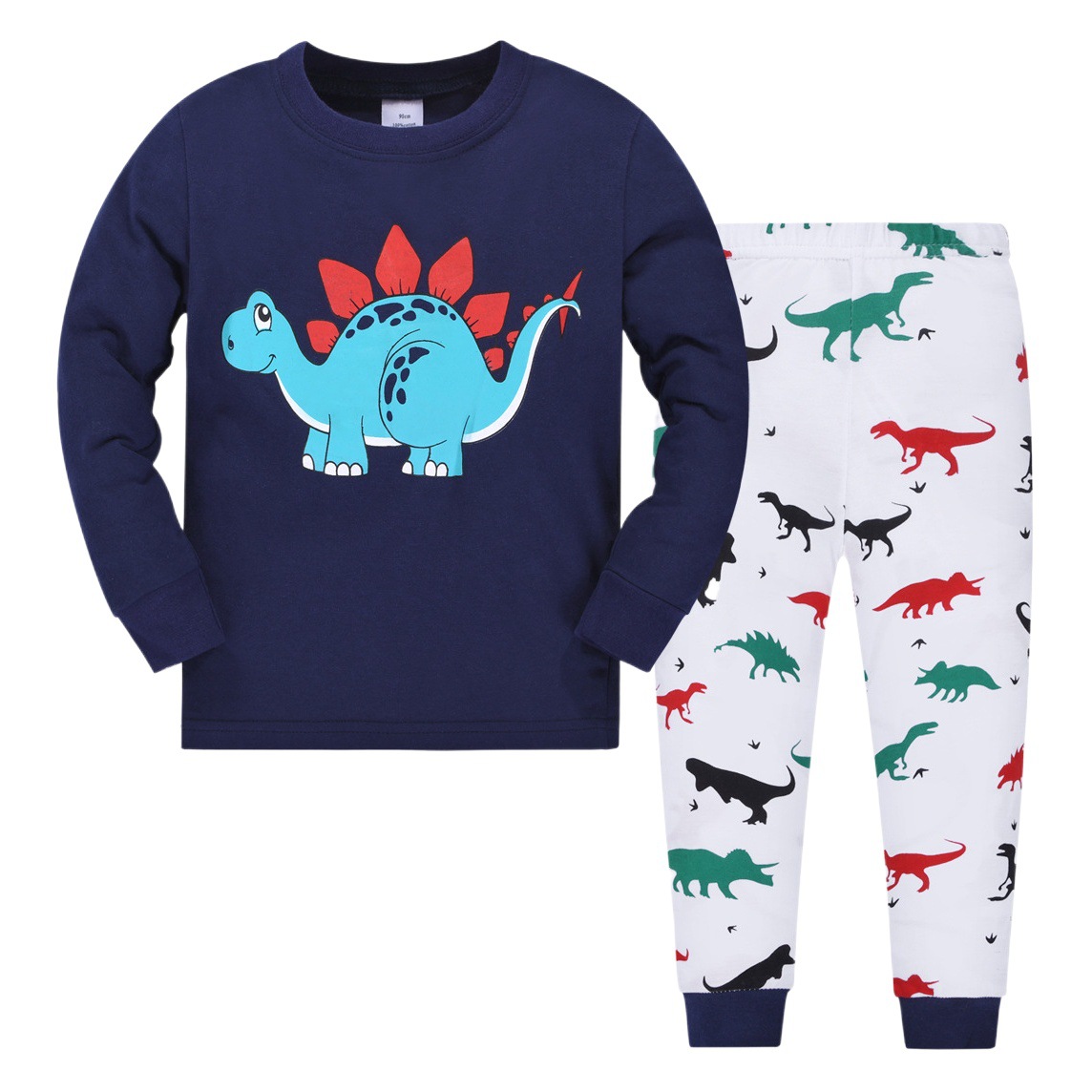 Traje homewear de algodón para niños de comercio exterior europeo y americano niños y niñas dibujos animados pijamas impresos ropa de aire acondicionado conjunto de dos piezas