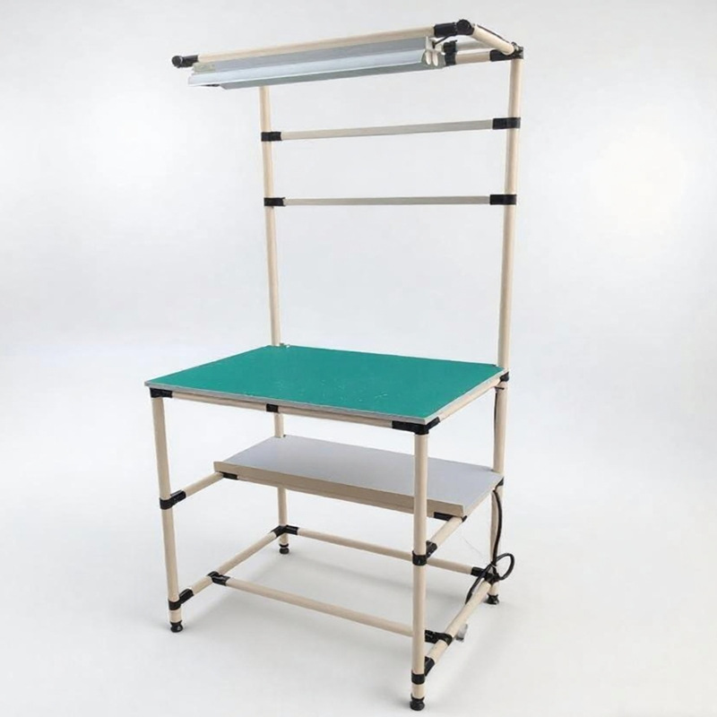 工厂车间防静电工作台精益管线棒流水线多功能操作作业台双工位