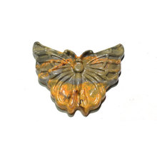 天然大黄蜂（蝴蝶）吊坠雕件纹理鲜艳罕见黄色系大黄蜂吊坠批发