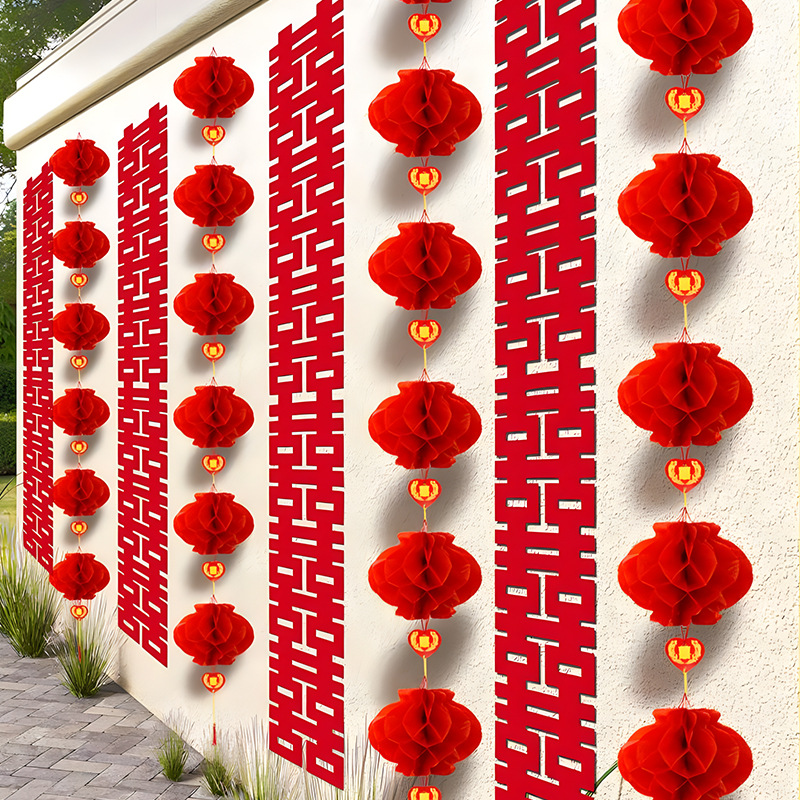 Diseño de boda de patio rural decoración de boda villa casa de boda pared de vestir conjunto de flores linterna de boda