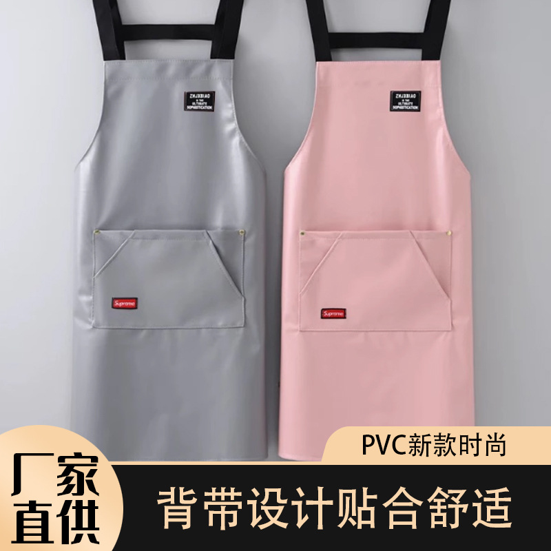 PU 부드러운 가죽 앞치마 도매 공장 케이터링 특수 방수 및 오일 방지 앞치마 레스토랑 수산물 주방 슈퍼마켓
