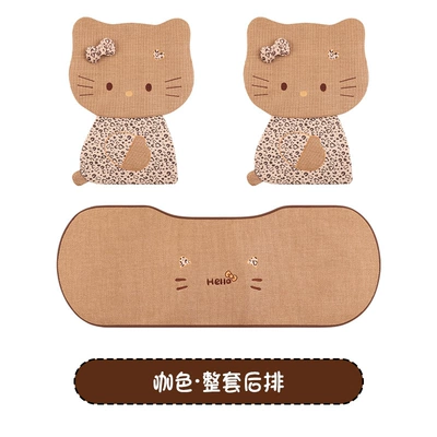 Seat cushion, seat cover — Cushion, Five-Seater Car Seat Cover - side-sitting-reverse-bag-kt-brown-rear-three-piece-set