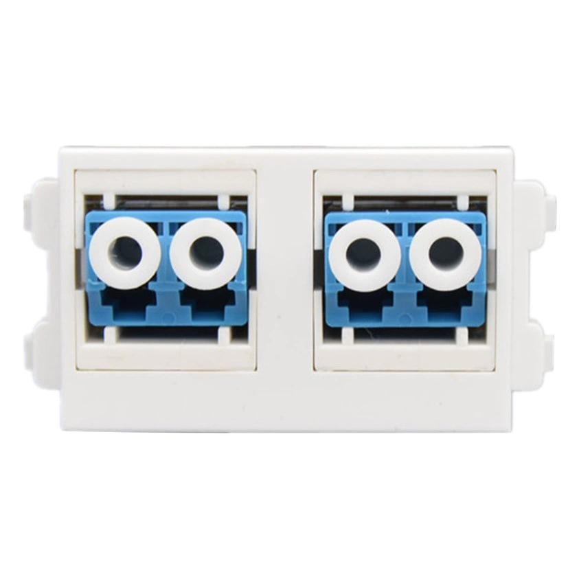 Двухпортовый оптоволоконный модуль LC типа 128 с 2 фланцевыми пластинами сетевой оптоволоконный широкополосный адаптер Интерфейс соединительного гнезда