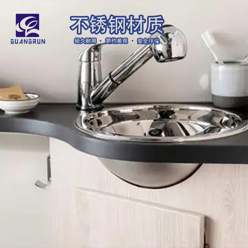 Cocina y baño Guangrun Casa rodante Yate Apartamento Fregadero redondo de acero inoxidable Fregadero GR-578