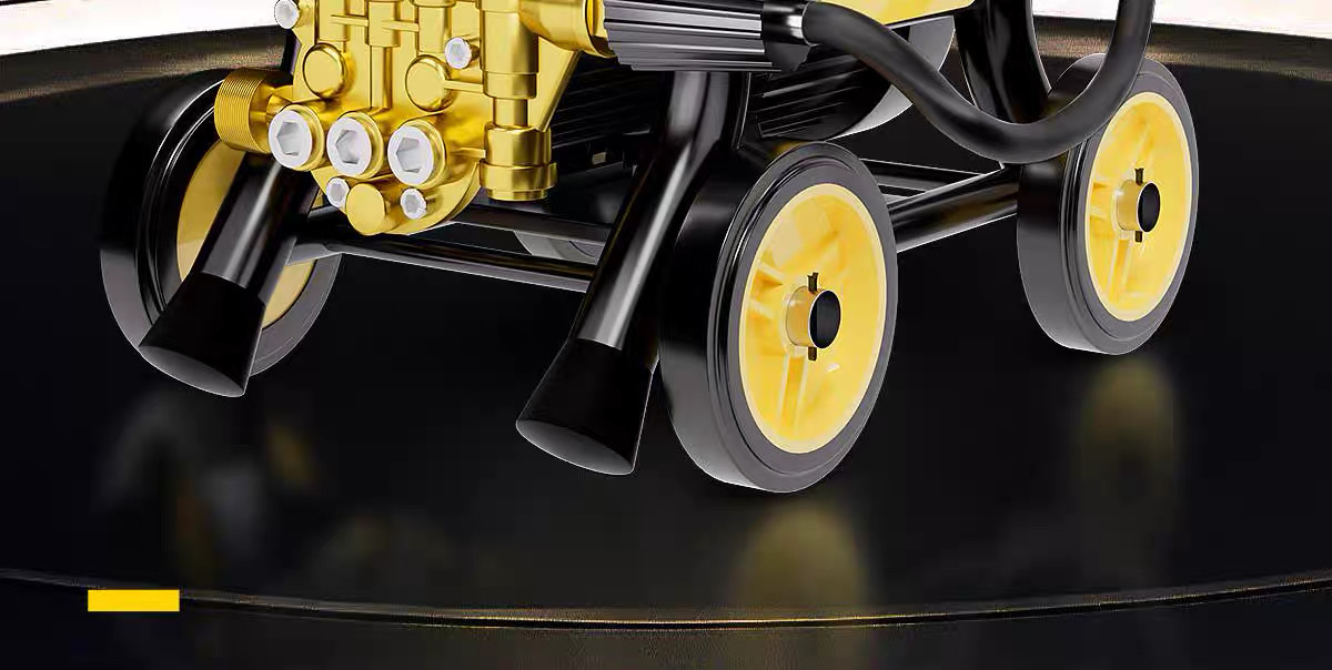 Small yellow car ultra-high pressure car washing machine 220V water gun high-power home commercial cleaning machine portable pressurized car washing