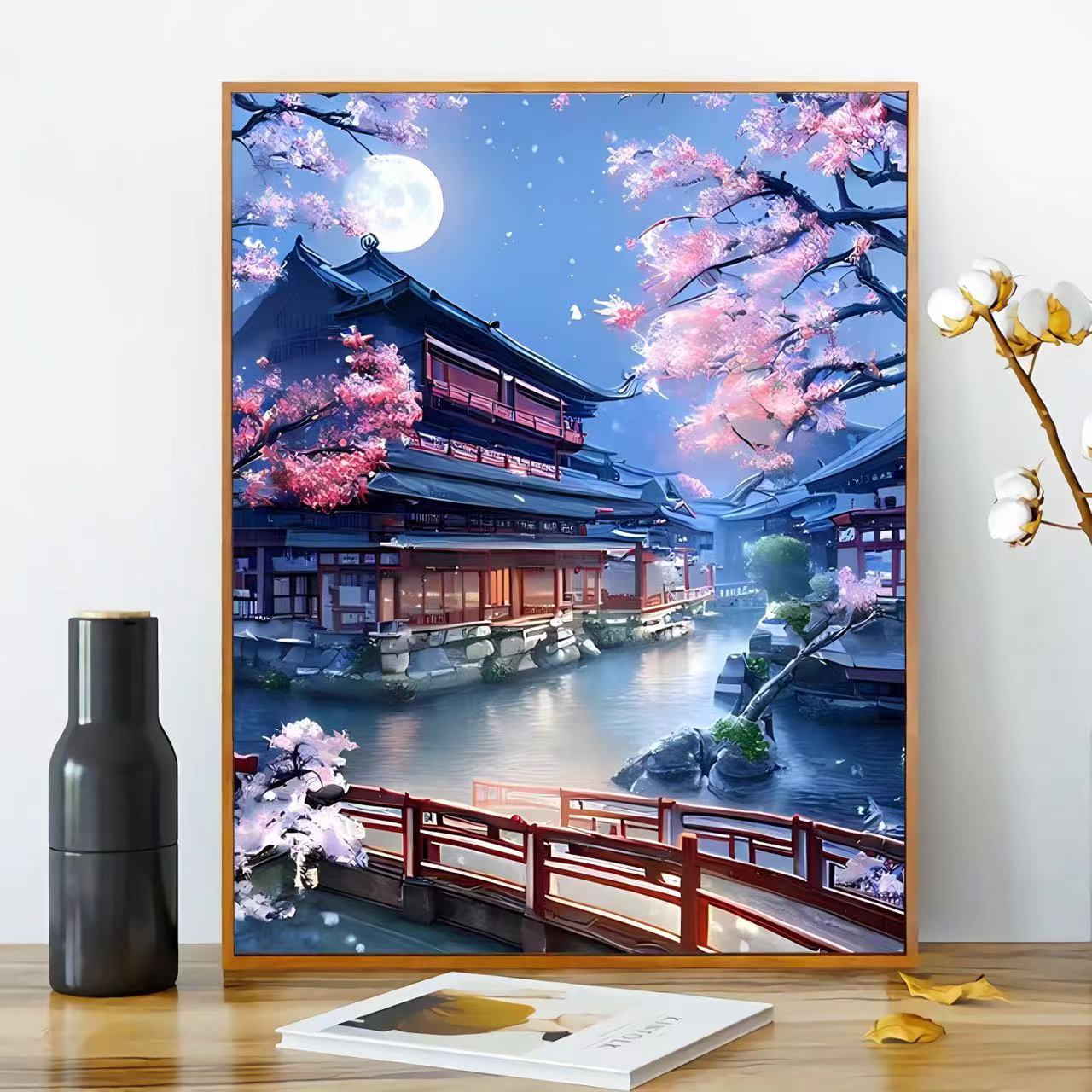Tulip Flower Digital Oil Painting DIY Coloring Hand-painted Children's Drawing Filling Landscape Digital Oil Painting Wholesale