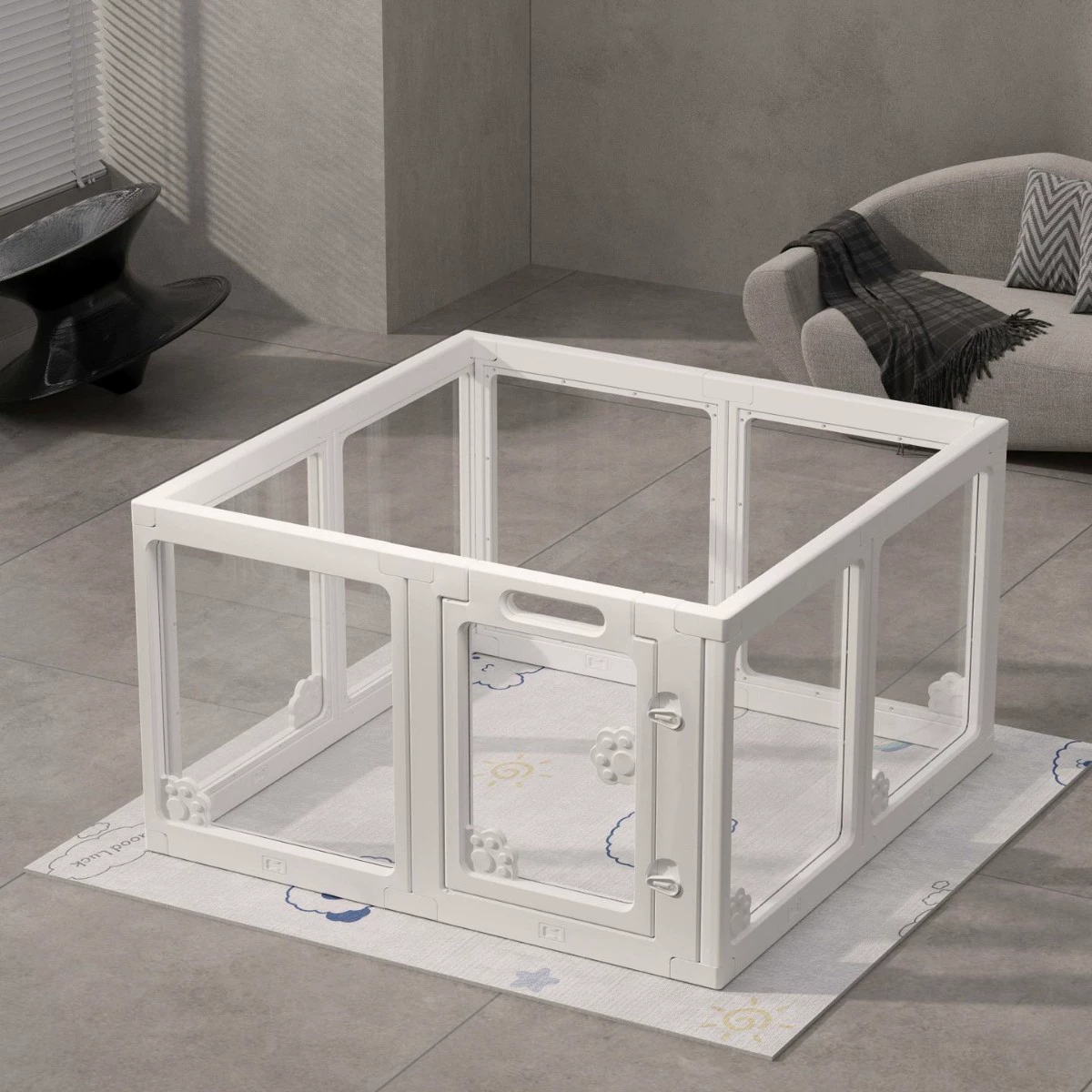 Акриловая прозрачная клетка для собак, вольер для мелких и средних пород, для использования в зоомагазинах и дома, для бишонов и тедди