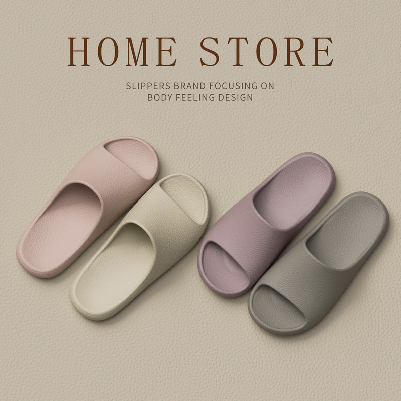 2026 New Style Women's Slippers with a Stepping-On-Clouds Feel, Indoor Home Yoga Studio Non-Slip Bathroom Eva Sandals for Men, Summer