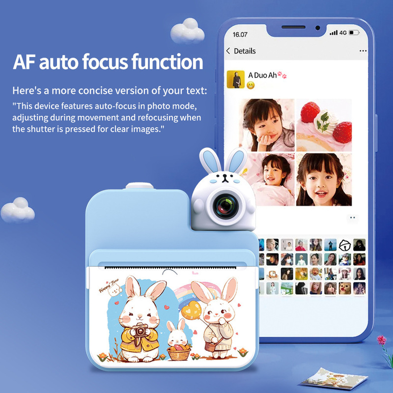 New High-Definition Printing Camera, Polaroid Camera That Can Take Photos, Can Record Videos, Can Print Digital Cameras, Kidsren's Camera