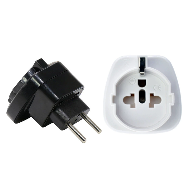 Cross-border supply all-copper SD-9C European standard conversion plug 4.0-pin European to American conversion socket CE certification