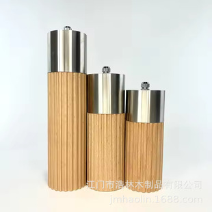 8inch Beech Wood Salt and Pepper Mill Set Wooden Salt and Pepper Mill Set