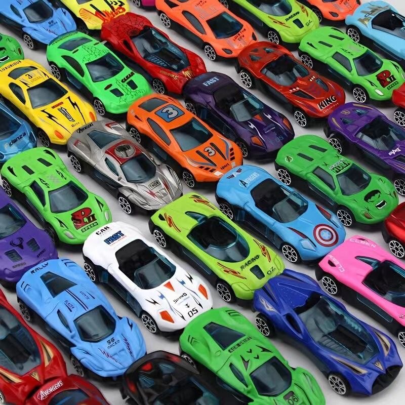 Track sliding alloy car toy simulation car model boy mini car racing children's toys