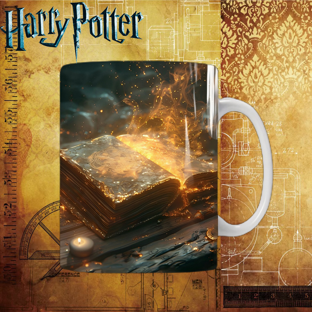 跨境新款哈利波特魔法书马克杯陶瓷咖啡杯学院周边办公室茶水杯