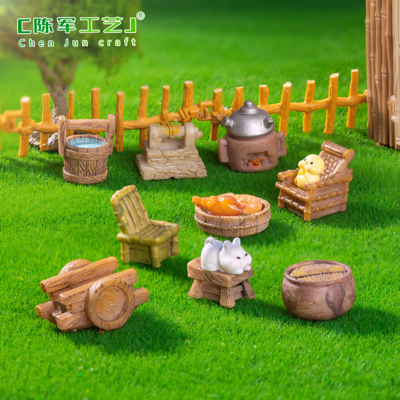 创意古风复古小物件家具 娃屋造景diy装饰品配件微景观迷你小摆件|undefined