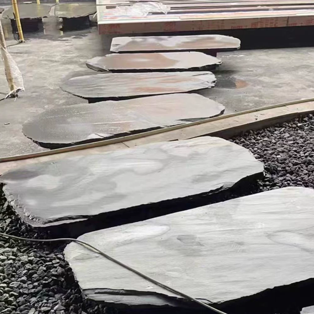 Природная плита из голубого камня шагает в сад газон коврик каменная кладка