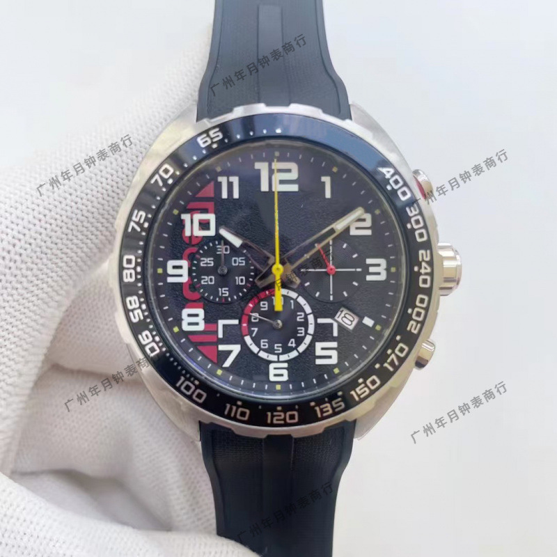 Manufacturer Wholesale Tag Heuer Y Family 6-Pin Multi-Function Running Second Chronograph Quartz Luxury Men's Watch Cross-Border Hot Sale