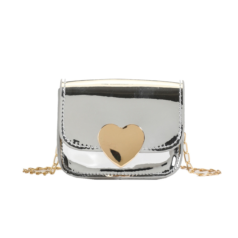 Estilo occidental mini bolso de hombro para niños y niñas dulce amor cadena de moda bolso de mensajero para bebé nuevo bolso cuadrado pequeño para niños