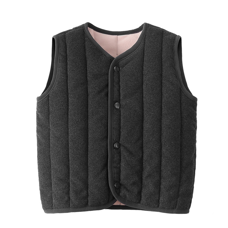 Niños calentados invierno y otoño ropa interior chaleco de algodón para niños y niñas chaleco de hombro para niños de tamaño medio y pequeño chaleco de lana para bebés