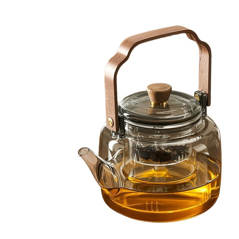Tetera de Vidrio con Asa de Vidrio de Borosilicato Resistente al Calor para Té image 6
