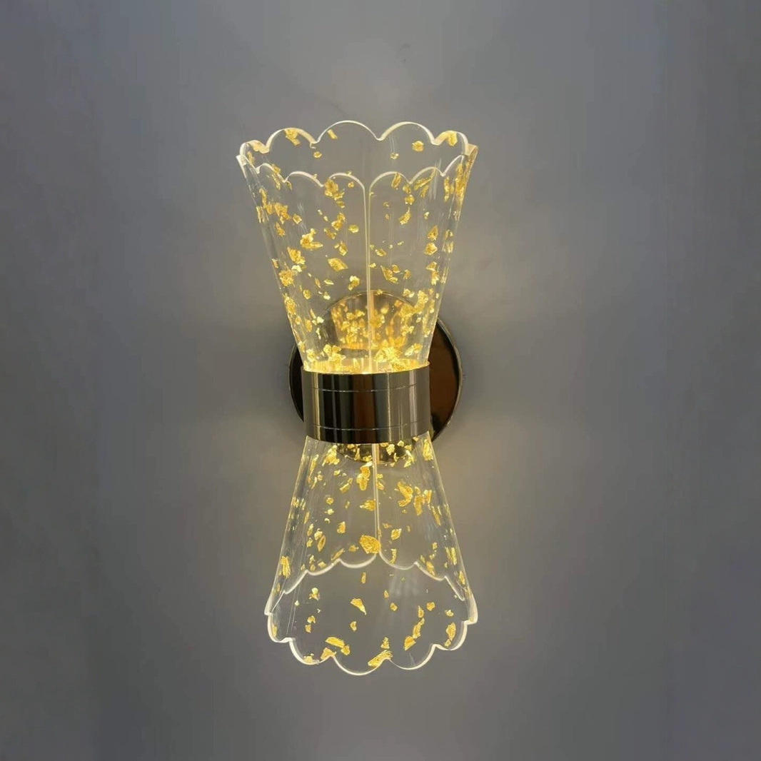 Transfronterizo nuevo acrílico antorcha hotel cabecera lámpara de pared moderna simple sala de estar TV sofá luz de pared de fondo