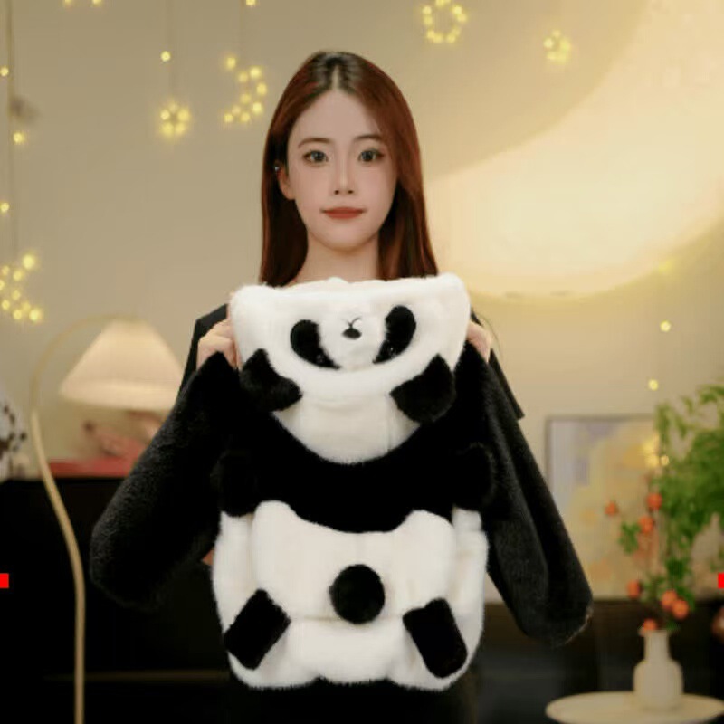 Children's High-End Hooded Fleece-Lined Thickeneded Red Panda Fur Outwear Winter New Baby Winter Imitation Fur Winter Children's High-End Hooded Fleece-Lined Thickeneded Red Panda Fur Outwear Winter New Baby Winter Imitation Fur Winter