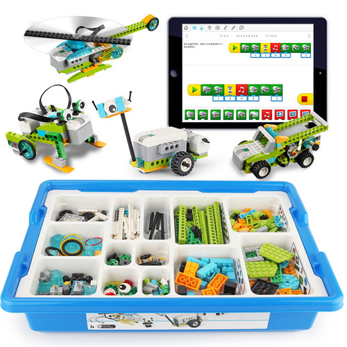 Compatible with Lego WEDO2.0 programming robot teaching kit material 45300 electronic assembly textbook building block toy training 