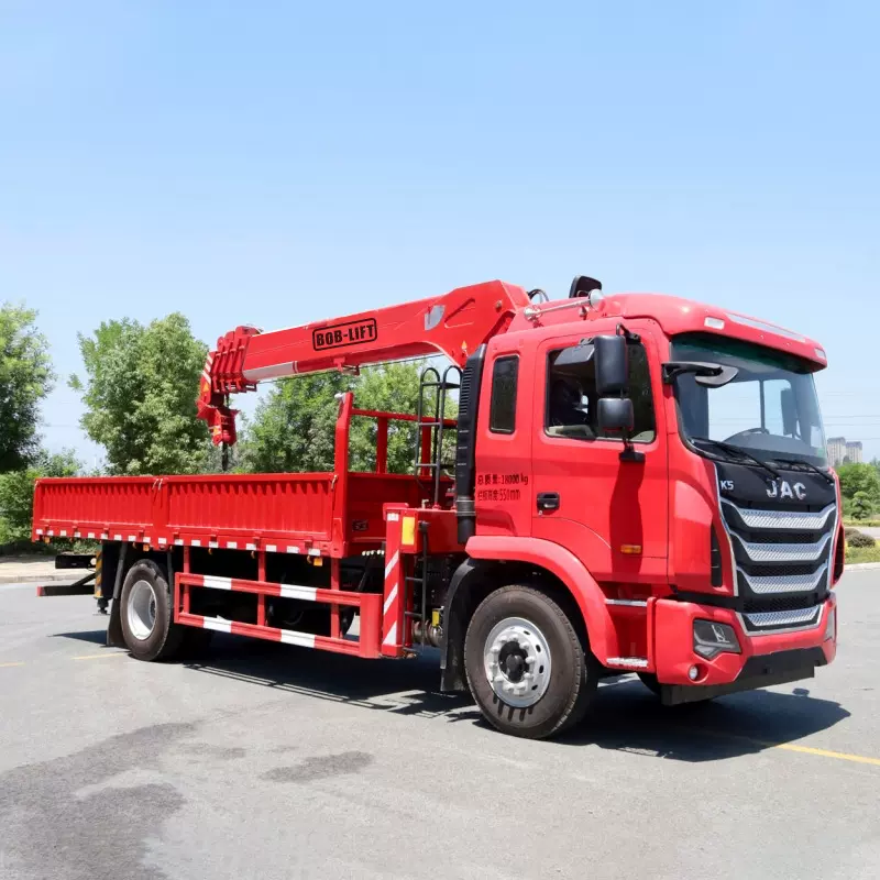 直臂吊四轮车随车起重吊机8吨10吨平板货车吊装设备改装起重吊机