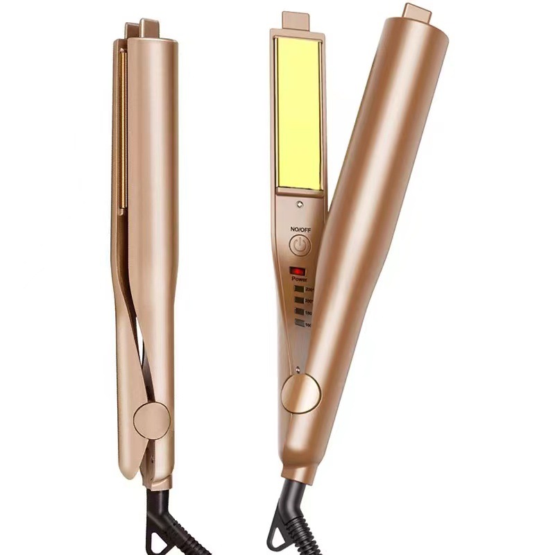 oro funzionale Multi arricciacapelli e liscianti design a doppio scopo clip rotante controllo della temperatura a cinque velocità_voghion.com