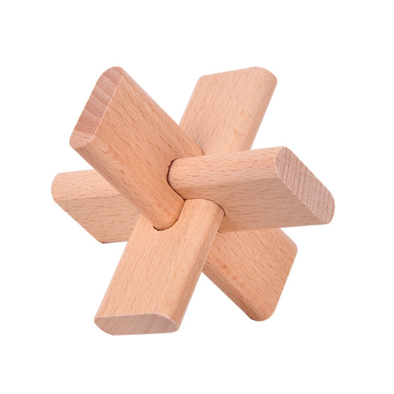 Los estudiantes de la escuela primaria de madera de más de 6 años de edad adultos mortaja bloques de construcción juguetes educativos Luban bloqueo Kong Ming bloqueo conjunto completo al por mayor