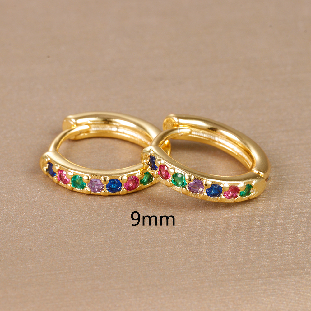 15g Weight Rhinestones Inlay Material Earrings Classification 1 Pair Quantity Daily Occasion Copper Material Geometric Pattern Women's Gender Plating, Inlay Design Simple Style Style 1 Pair Simple Style Geometric Plating Inlay Copper Rhinestones Earrings 9