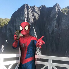 超凡2種類のスパイダーマンのコスプレ全包連体レオタードのポリウレタンの弾力性のデジタルプリントのショーショーの服