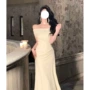 法式小众白色连衣裙