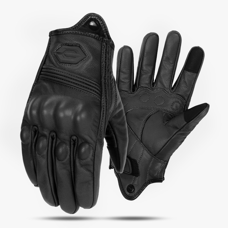 Nuevos guantes transfronterizos de motocicleta de cuero transpirables anti-caídas y resistentes al desgaste al aire libre guantes de motocicleta de carreras
