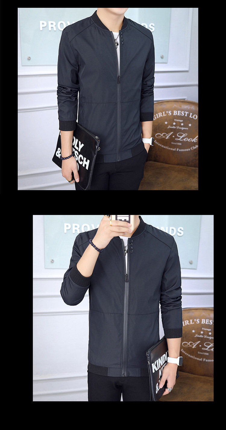 Men's Jacket Korean Style Spring Autumn Casual Baseball Uniform_voghion.com