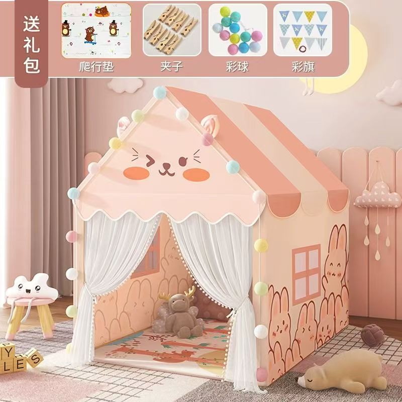 Casa de juguetes para niños pequeña tienda de campaña para niñas de interior princesa casera castillo casa de juguetes para bebés puede dormir casa